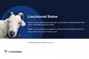 LiveJournal Status: We're currently experiencing heavy load.